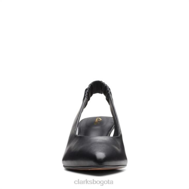 Clarks 0DX8L5126 violeta 55 sling cuero negro clarks de cuero negro unisexo cuero negro