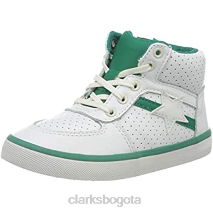 Clarks 0DX8L513 Zapatilla clarks city flake t de cuero blanco para niño niños cuero blanco
