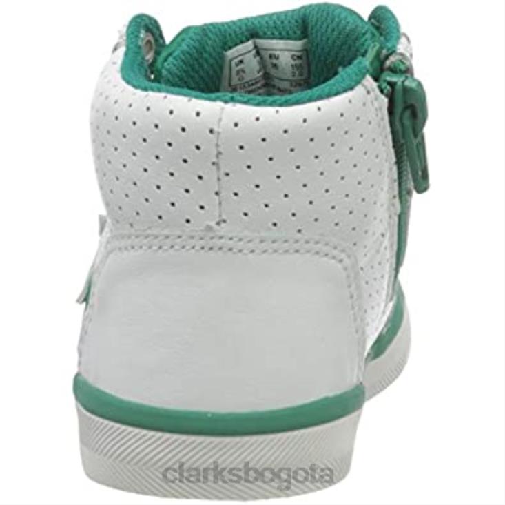 Clarks 0DX8L513 Zapatilla clarks city flake t de cuero blanco para niño niños cuero blanco