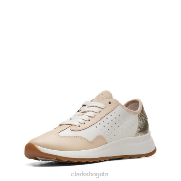 Clarks 0DX8L5142 dash lite lace arena claro/blanco arena claro/blanco clarks mujer arena clara/blanco