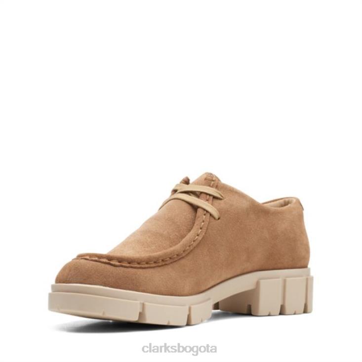 Clarks 0DX8L5143 teala wally ante tostado claro clarks ante tostado claro mujer gamuza color canela claro