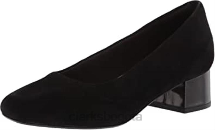Clarks 0DX8L516 zapatos de salón marilyn leah de ante negro para mujer clarks mujer ante negro