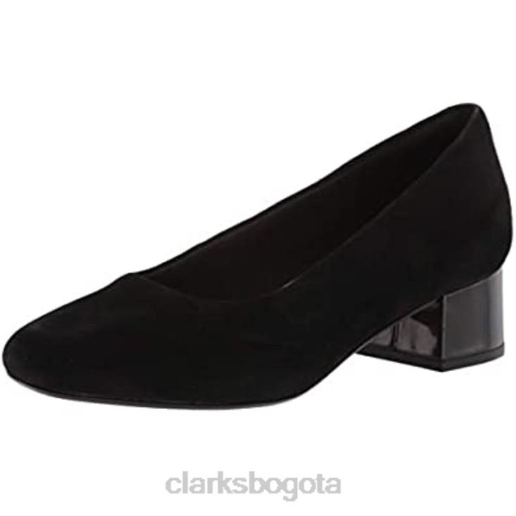 Clarks 0DX8L516 zapatos de salón marilyn leah de ante negro para mujer clarks mujer ante negro