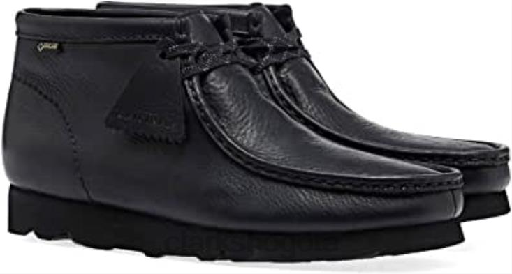 Clarks 0DX8L517 zapatos de vestir originales wallabee gtx 11 clarks de cuero negro unisexo