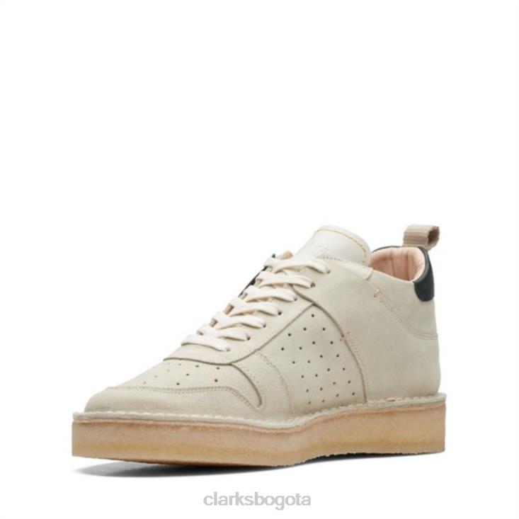 Clarks 0DX8L5170 clarks desert run off ante blanco ante blanco roto unisexo gamuza blanca