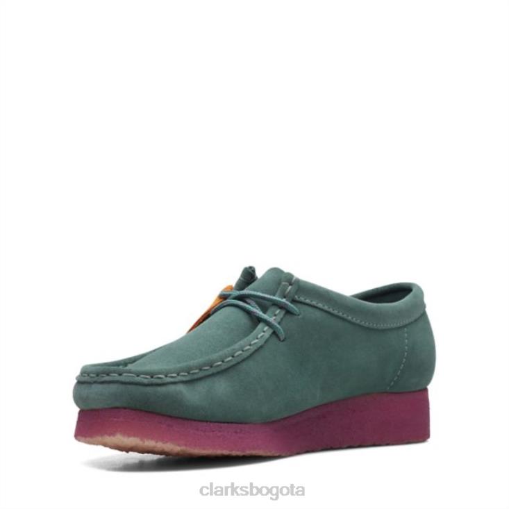 Clarks 0DX8L5173 combinación wallabee verde azulado combinación clarks verde azulado unisexo combinación verde azulado