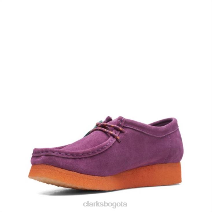 Clarks 0DX8L5174 wallabee sde combi morado sde combi morado clarks unisexo combi sde morado
