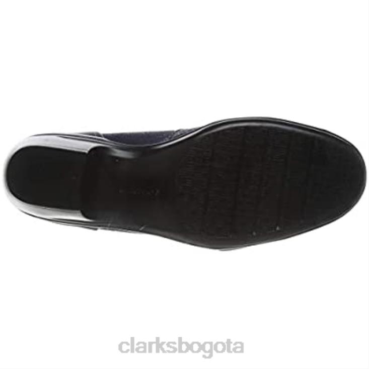 Clarks 0DX8L518 zapato de vestir uniforme emily alexa para mujer azul marino combi clarks mujer