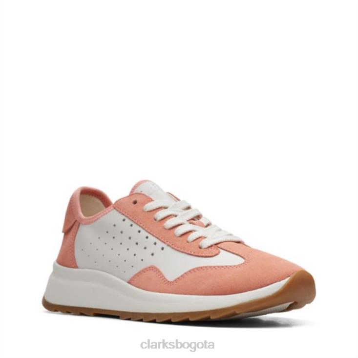 Clarks 0DX8L5199 dash lite encaje coral/blanco clarks coral/blanco mujer coral/blanco