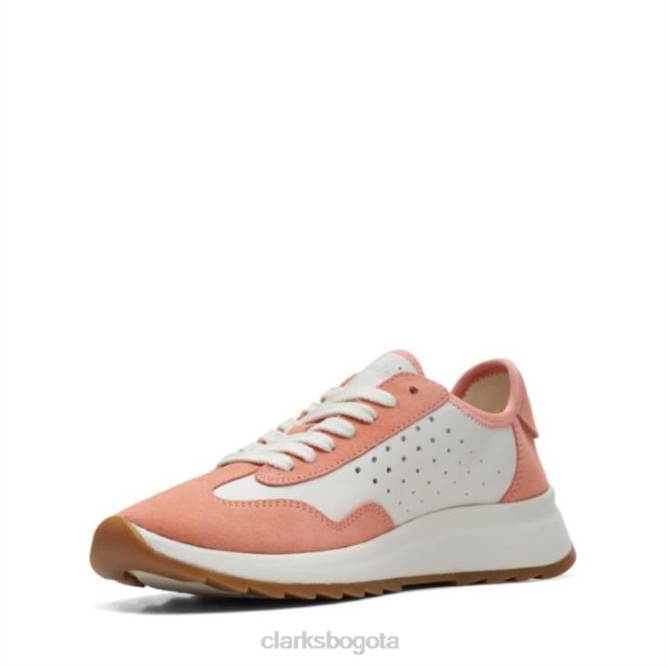 Clarks 0DX8L5199 dash lite encaje coral/blanco clarks coral/blanco mujer coral/blanco