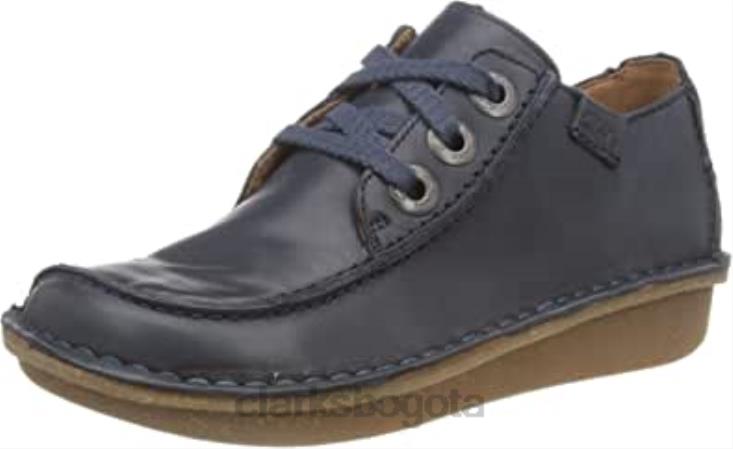 Clarks 0DX8L520 Clarks de cuero azul marino para mujer fun ny dream oxford mujer