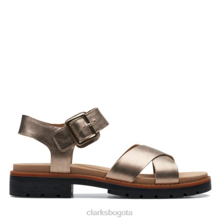 Clarks 0DX8L5204 correa orinoco metalizada clarks metalicos mujer metálico