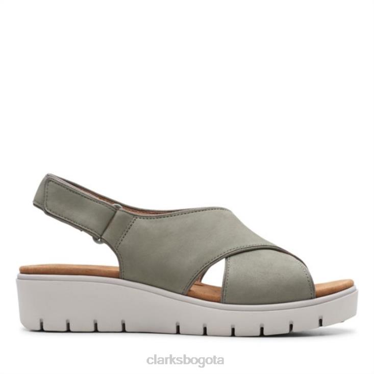 Clarks 0DX8L5209 clarks sage nubuck un karely sun sage nubuck mujer nubuck salvia
