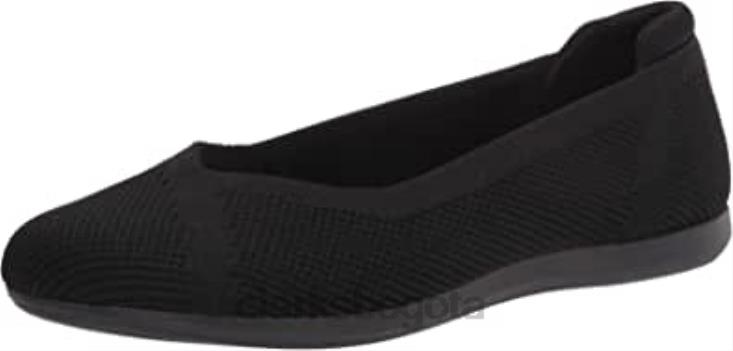Clarks 0DX8L521 Bailarinas Clarks Carly Wish de punto negro para mujer mujer punto negro