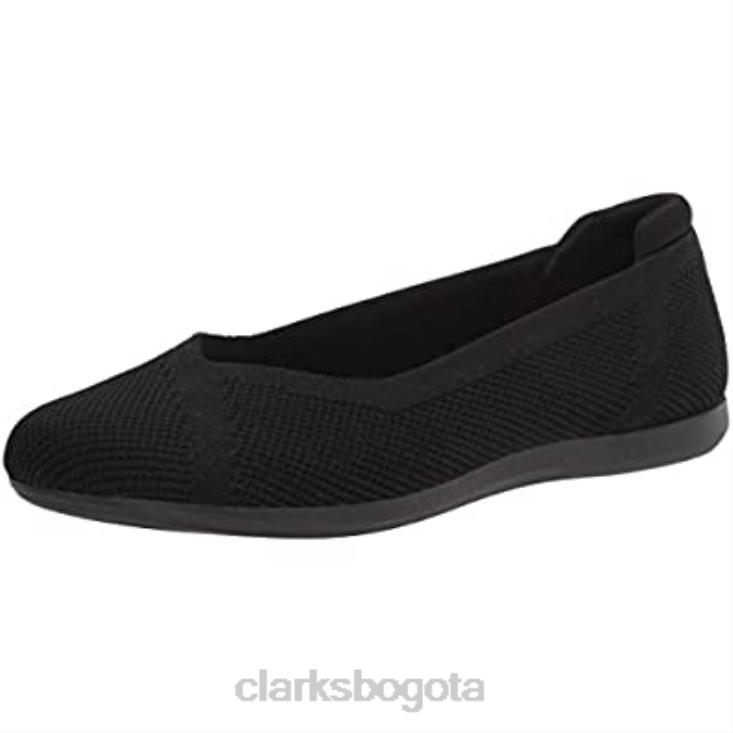 Clarks 0DX8L521 Bailarinas Clarks Carly Wish de punto negro para mujer mujer punto negro