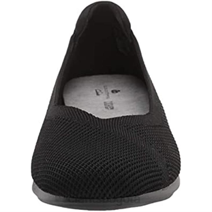 Clarks 0DX8L521 Bailarinas Clarks Carly Wish de punto negro para mujer mujer punto negro