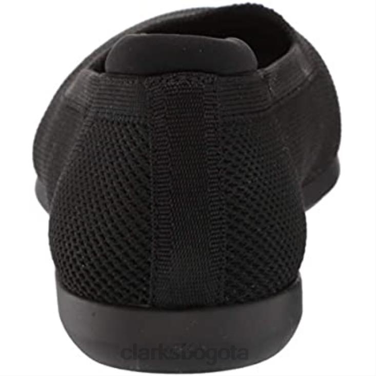Clarks 0DX8L521 Bailarinas Clarks Carly Wish de punto negro para mujer mujer punto negro