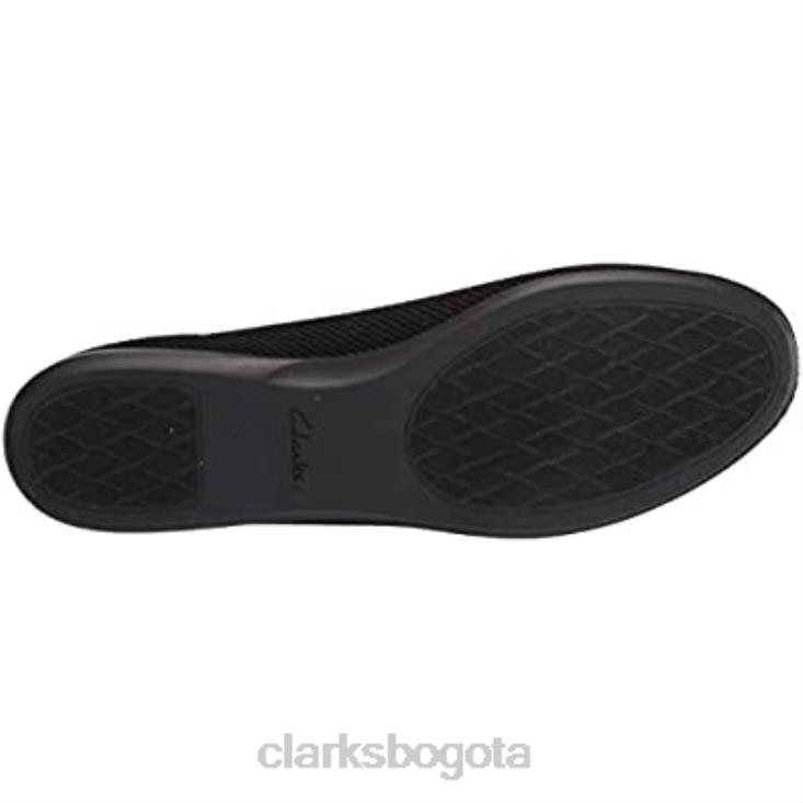 Clarks 0DX8L521 Bailarinas Clarks Carly Wish de punto negro para mujer mujer punto negro