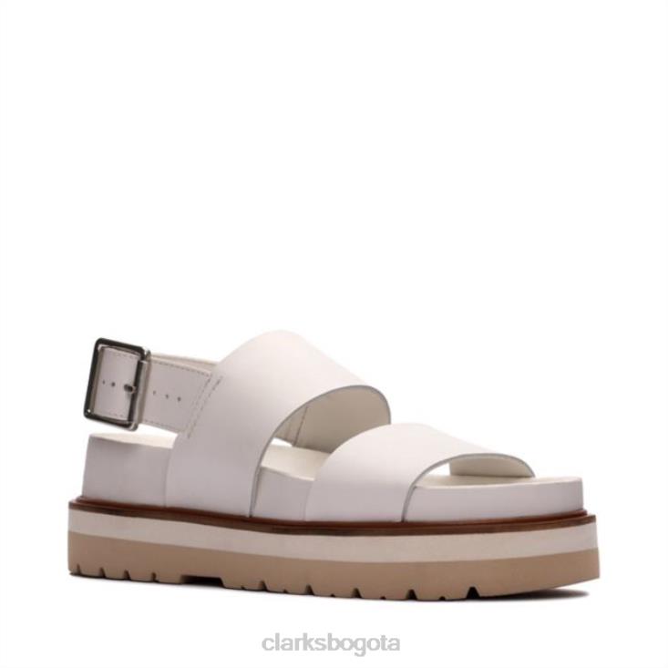 Clarks 0DX8L5217 clarks cuero blanco orianna correa cuero blanco unisexo cuero blanco