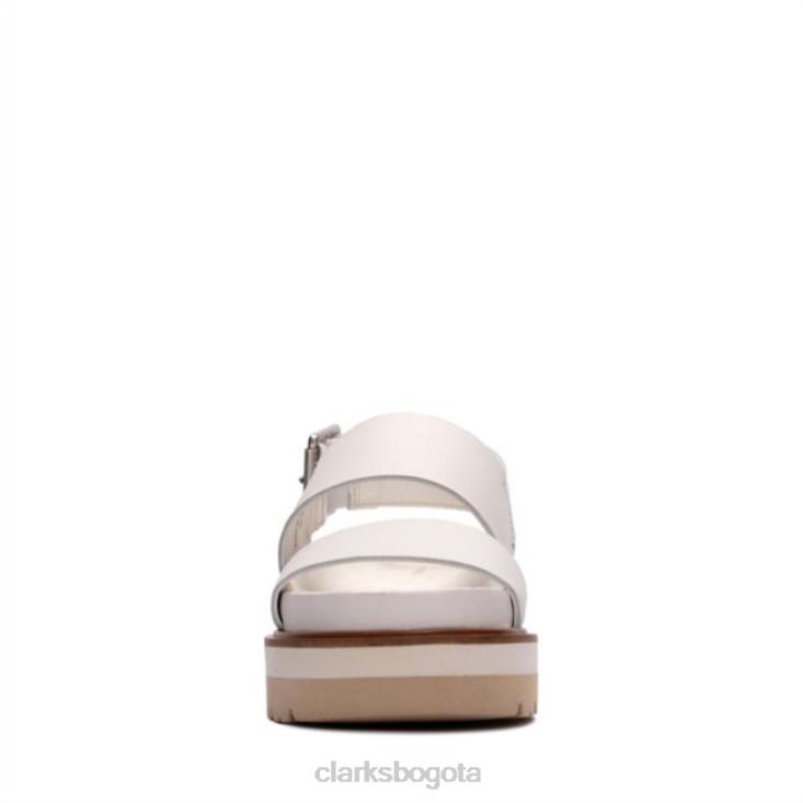 Clarks 0DX8L5217 clarks cuero blanco orianna correa cuero blanco unisexo cuero blanco