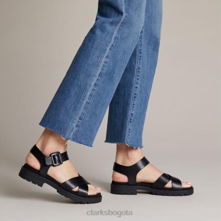 Clarks 0DX8L5219 cuero negro clarks orinoco correa cuero negro mujer cuero negro