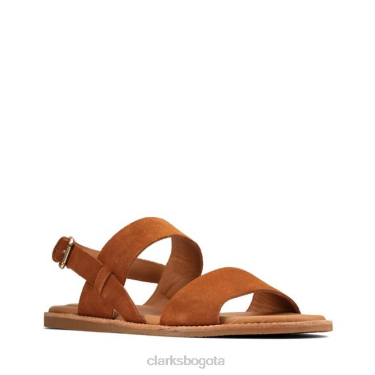 Clarks 0DX8L5220 Correa Karsea de gamuza color canela Clarks de gamuza color canela unisexo gamuza color canela