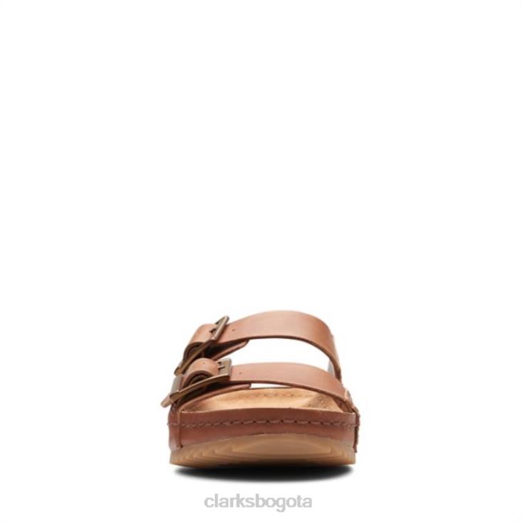 Clarks 0DX8L5225 clarks cuero tostado oscuro brookleigh sun cuero tostado oscuro mujer cuero bronceado oscuro