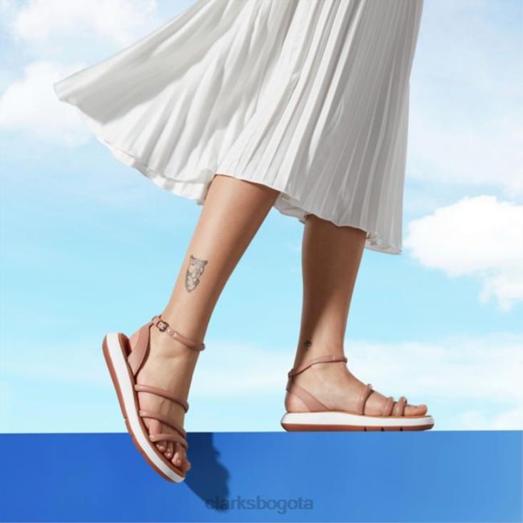 Clarks 0DX8L5238 clarks de cuero rosa estilo jemsa cuero rosa mujer cuero rosa