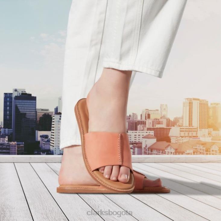 Clarks 0DX8L5245 coral mula karsea coral clarks mujer coral