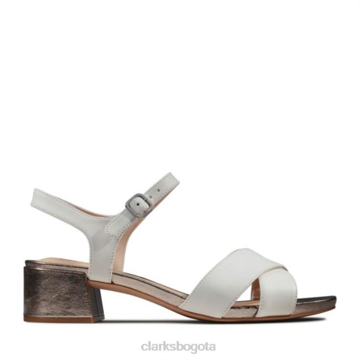 Clarks 0DX8L5247 transparente 35 correas combi blanco clarks white combi unisexo combinación blanca