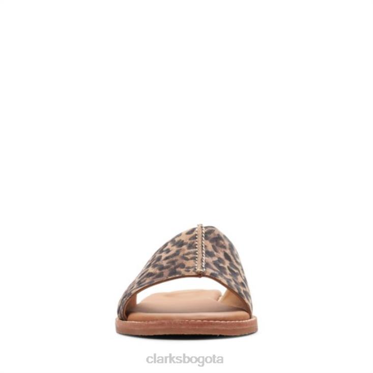 Clarks 0DX8L5249 Mula clarks karsea con estampado de leopardo unisexo estampado de leopardo