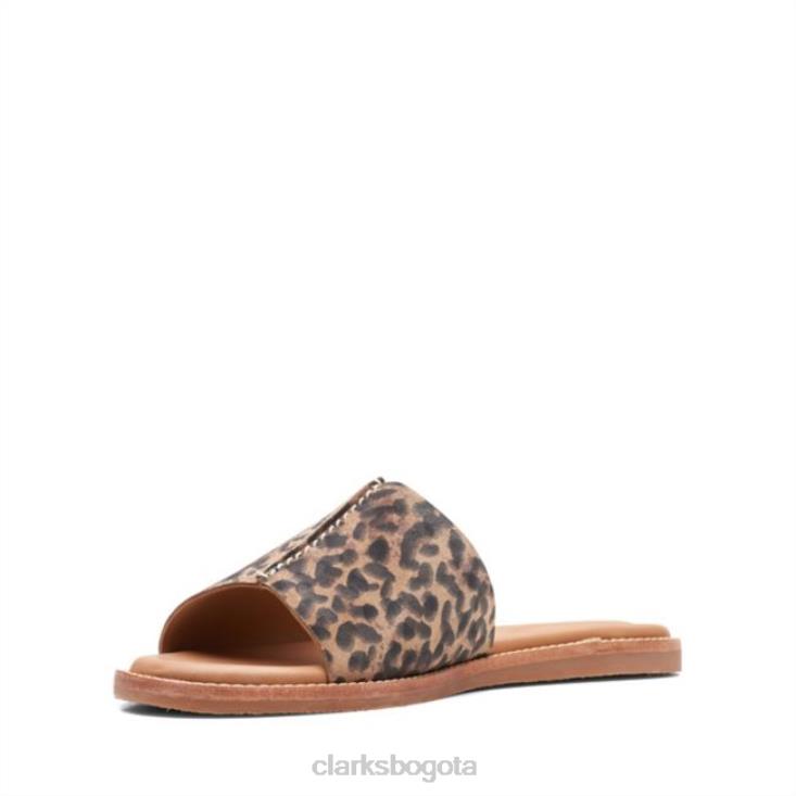 Clarks 0DX8L5249 Mula clarks karsea con estampado de leopardo unisexo estampado de leopardo