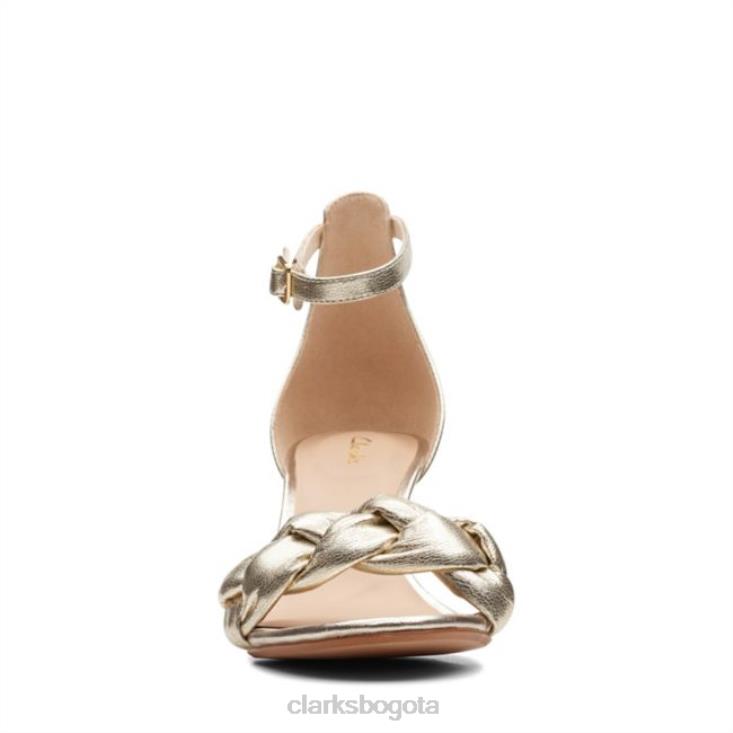 Clarks 0DX8L5252 sandalia amali piel champagne clarks piel champagne mujer cuero champán