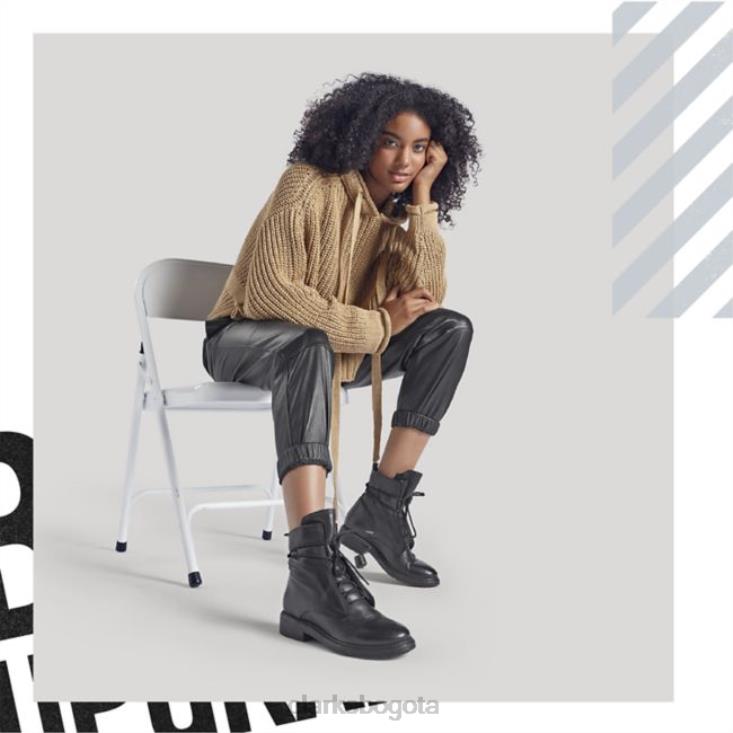 Clarks 0DX8L5259 cuero negro clarks rixle encaje cuero negro mujer cuero negro