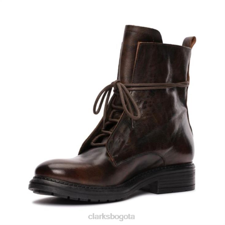 Clarks 0DX8L5271 rixle encaje cuero marrón oscuro clarks cuero marrón oscuro mujer cuero marrón oscuro