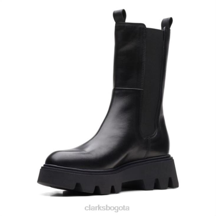 Clarks 0DX8L5272 cuero negro clarks motivo 20 top cuero negro mujer cuero negro