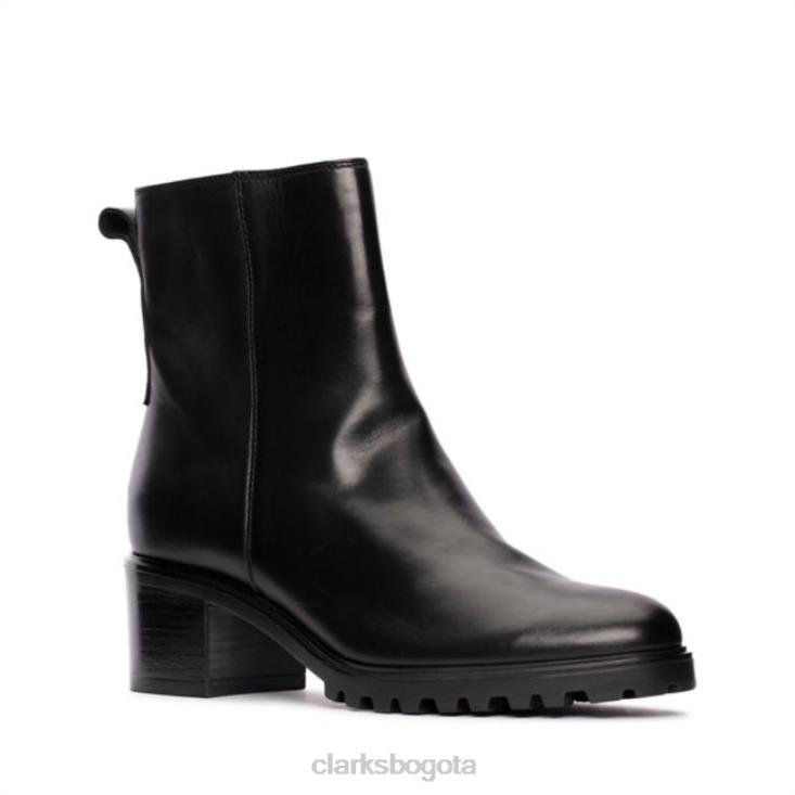 Clarks 0DX8L5273 clarks cuero negro meraleigh cremallera cuero negro mujer cuero negro