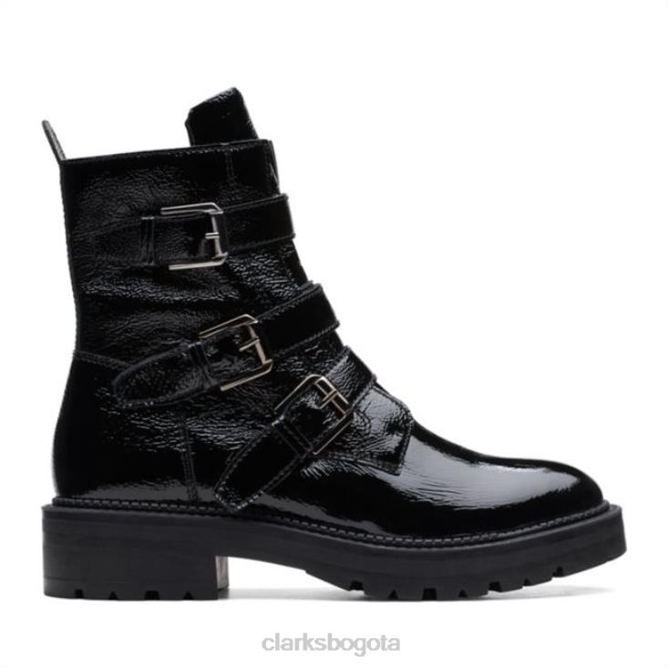 Clarks 0DX8L5274 clarks anzino hebilla charol negro charol negro mujer charol negro