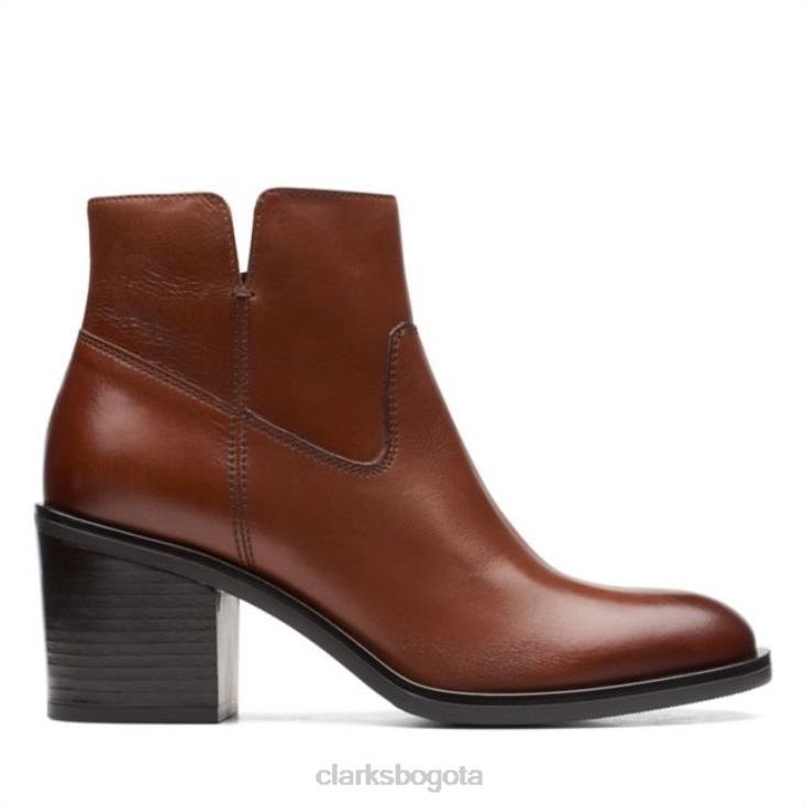 Clarks 0DX8L5276 clarks de cuero bronceado oscuro Valvestino lo mujer cuero bronceado oscuro