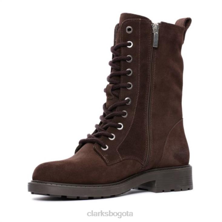 Clarks 0DX8L5277 orinoco 2 estilo ante marrón oscuro clarks ante marrón oscuro mujer gamuza marrón oscuro