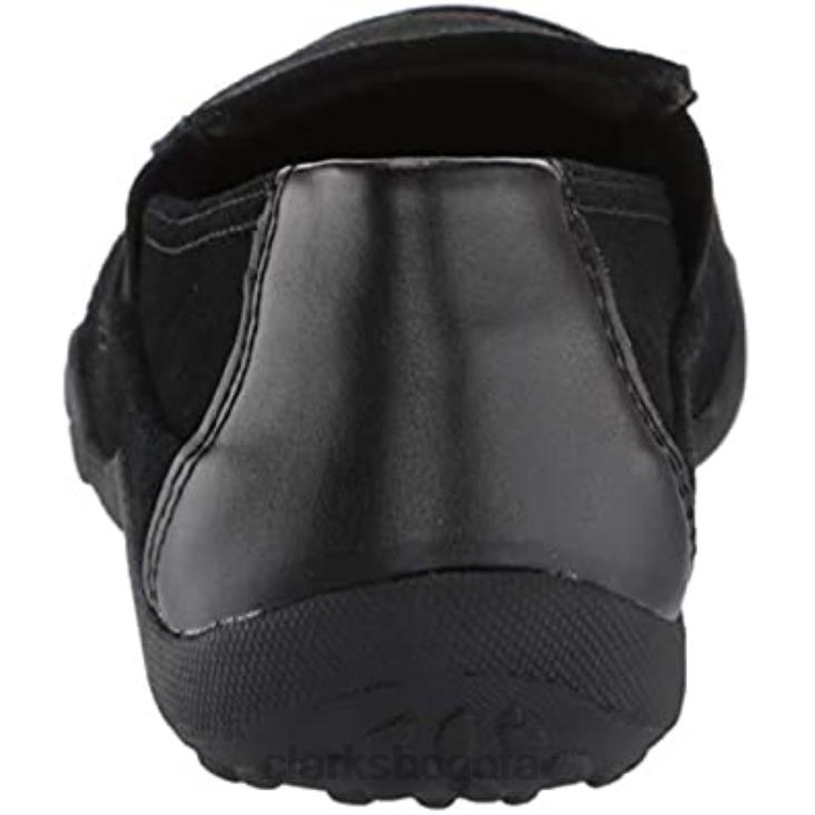 Clarks 0DX8L528 Mocasines planos clarks haley park de ante negro para mujer mujer ante negro