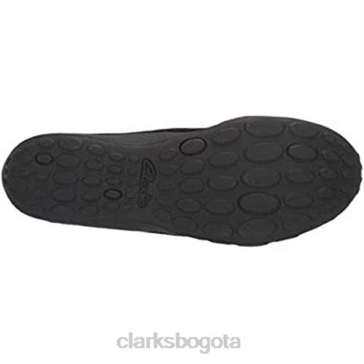 Clarks 0DX8L528 Mocasines planos clarks haley park de ante negro para mujer mujer ante negro