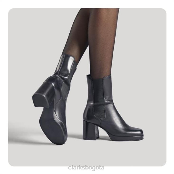 Clarks 0DX8L5280 clarks de cuero negro pique up cuero negro unisexo cuero negro