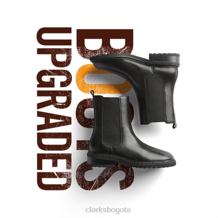 Clarks 0DX8L5282 clarks tilham chelsea cuero negro cuero negro mujer cuero negro