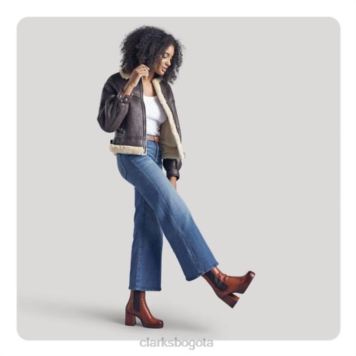 Clarks 0DX8L5291 Clarks de cuero tostado oscuro pique up cuero tostado oscuro unisexo cuero bronceado oscuro