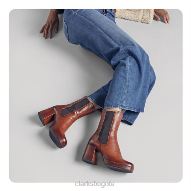 Clarks 0DX8L5291 Clarks de cuero tostado oscuro pique up cuero tostado oscuro unisexo cuero bronceado oscuro