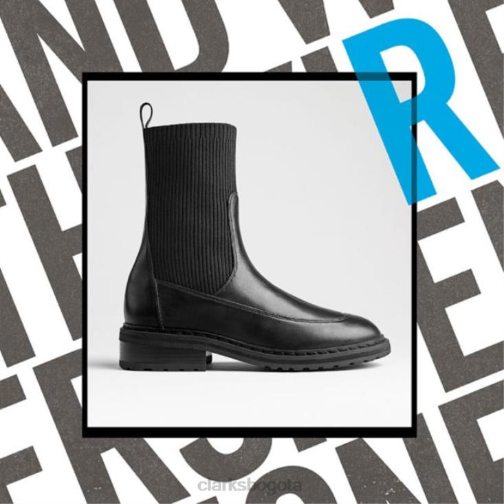 Clarks 0DX8L5293 tilham knit cuero negro clarks cuero negro unisexo cuero negro