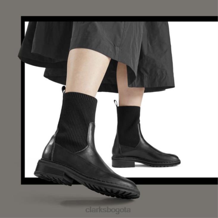 Clarks 0DX8L5293 tilham knit cuero negro clarks cuero negro unisexo cuero negro