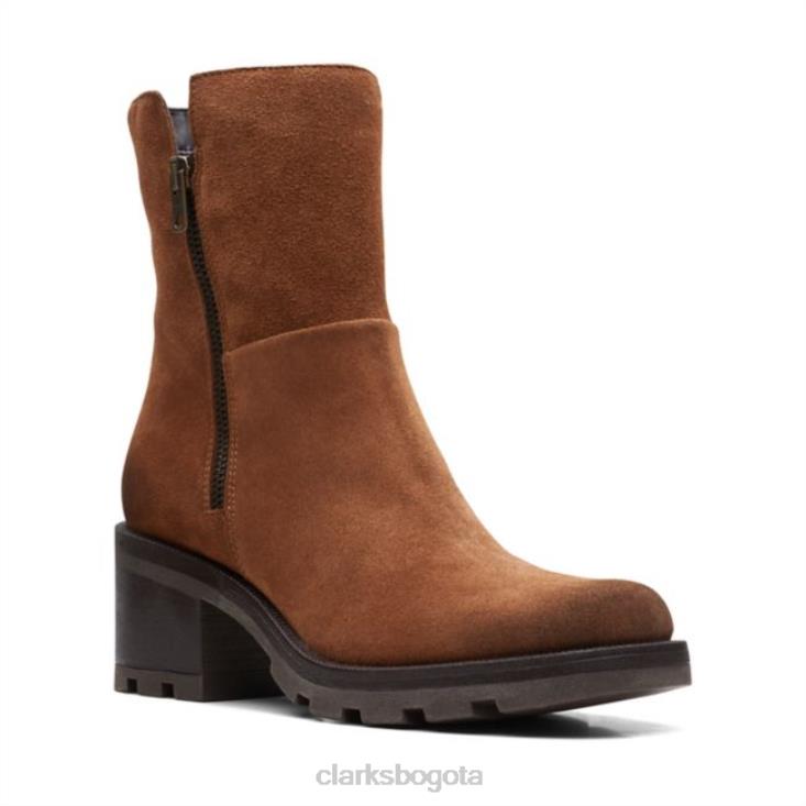 Clarks 0DX8L5296 ante coñac clarks odollo zip ante coñac unisexo gamuza coñac