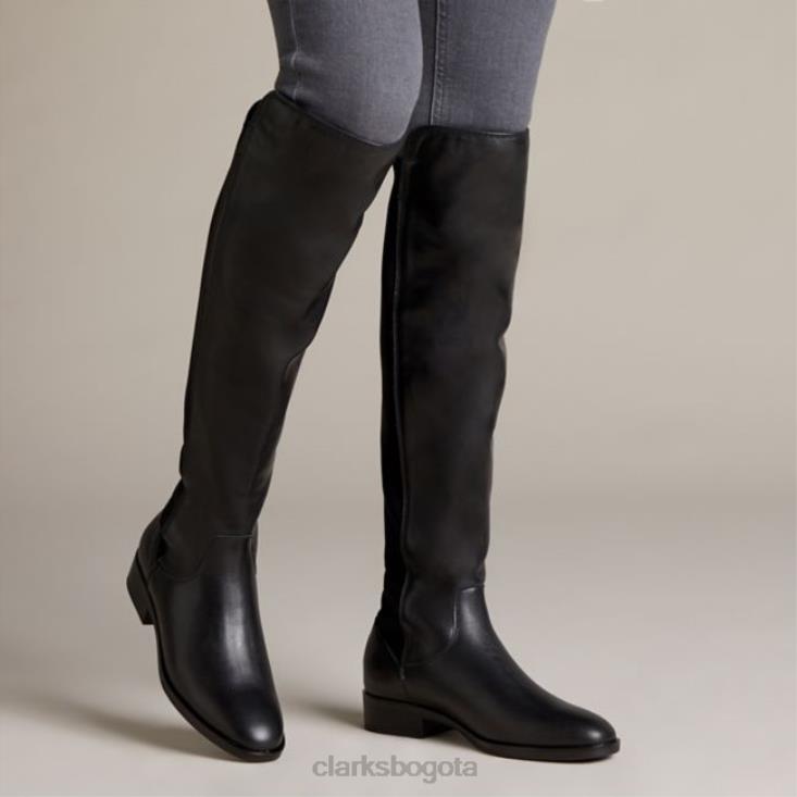 Clarks 0DX8L5297 clarks cuero negro pure caddy cuero negro mujer cuero negro